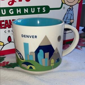 Starbucks Denver Mug with Blue and Green Design